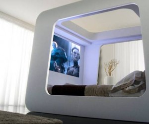 An insanely modern take on the classic canopy bed, from Avant Gallery