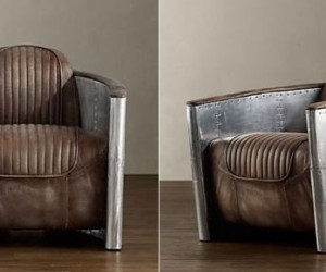 Designed by Timoth Oulton, The aluminum-wrapped Aviator Chairs draws inspiration from...
